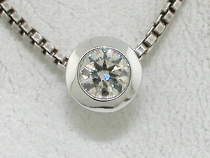Colgante solitario brillante deslizador 585 oro blanco 14kt oro 1 brillante 0,25ct VS - Imagen 1 de 4