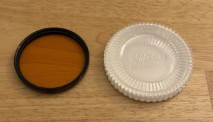Nikon A12 52mm Filter Nikkor Amber Orange w/ Case - Genuine OEM Japan (A) - Picture 1 of 7