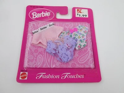 Barbie Fashion Touches 1998 vintage 3 pares bragas 68651-92 NUEVO Foto 1 de 4