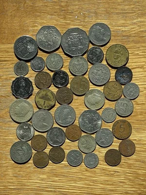 Lot Of 41 Caribbean Island Coins Bermuda Jamaica Trinidad Tobago Haiti Cayman - Image 1 of 4