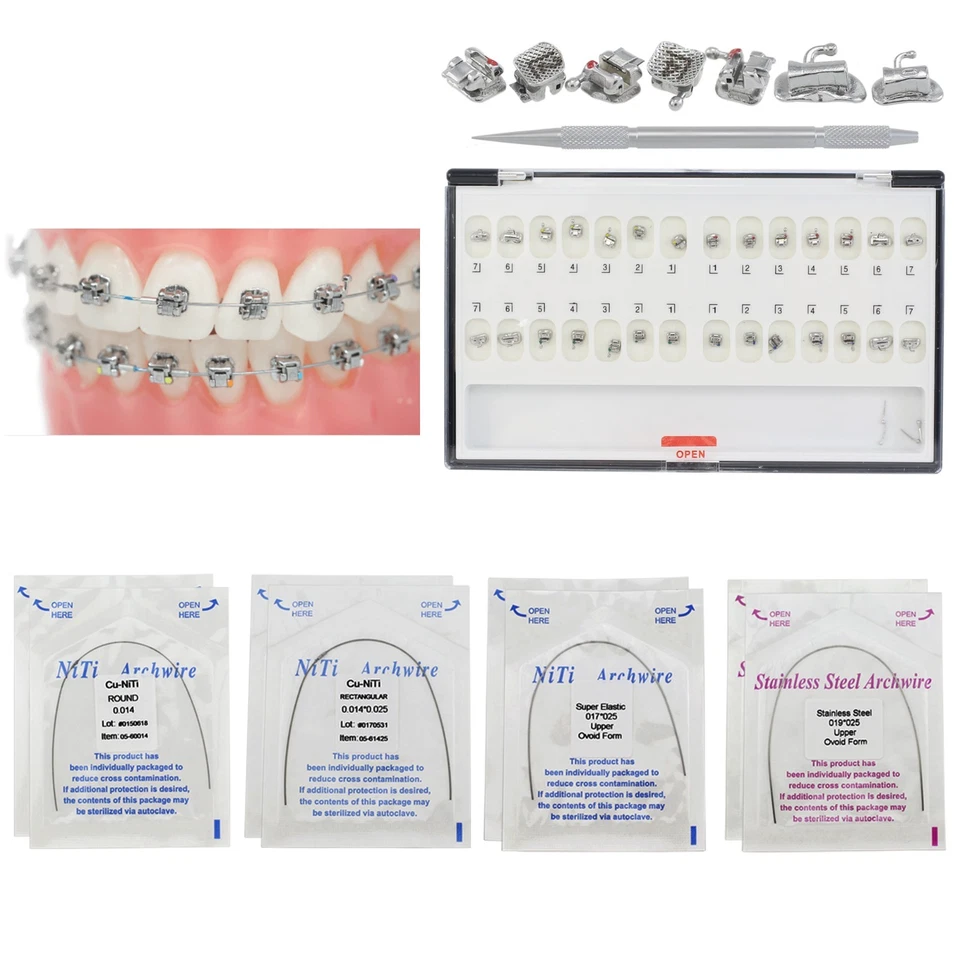 Стоматологические ортодонтические самолигирующиеся кронштейны медные NiTi арочный провод Roth 022 DAMON Q - Изображение 1 из 4