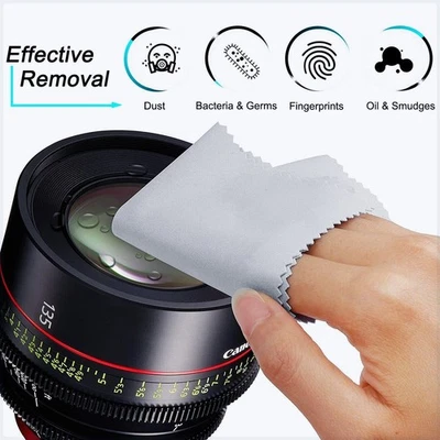 10 peças pano de limpeza de microfibra premium - sem listras para óculos lente de câmera LCD - Imagem 1 de 4