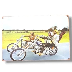 Letrero de hojalata 1969 película "Easy Rider" con Peter Fonda, Dennis Hoper y Jack Nicholson - Imagen 1 de 6