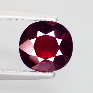 1.90 Ct Resplendent (7 x 7) 100% Natural Tanzania Reddish Pink Rhodolite Garnet - Picture 1 of 7