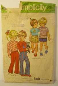 Simplicity Pattern 9948 Child Top Pants Shorts Size 4 Chest 23 Cut Complete - Picture 1 of 12