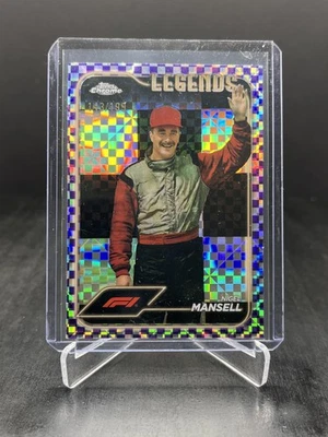 2024 Topps Chrome Formula 1 F1 Nigel Mansell Legends Purple Checker 143/199 #194 - Image 1 of 2