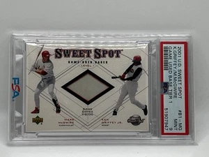 UD Upper Deck 2001 gioco Sweet Spot usato base Mark McGwire Ken Griffey Jr. PSA 9 - Foto 1 di 3
