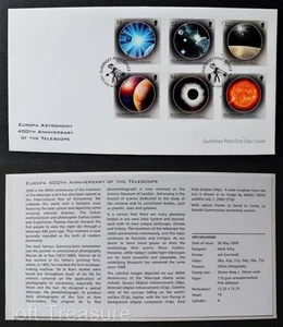 Guernsey Stamps "Europa CEPT Telescope - 400th Anniversary" First Day Cover 2009 - Picture 1 of 3