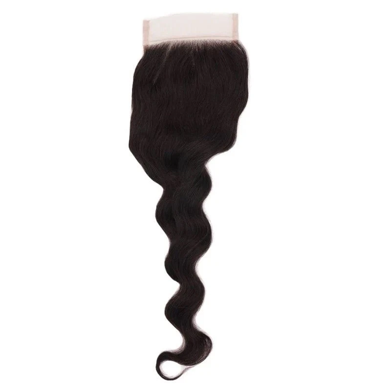 Brazilian Virgin Human Hair Natural Color 4x4 Loose Wave HD Lace Closure 18in - Image 1 of 1