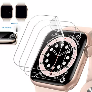 Confezione 3 Pellicola Protettiva Schermo Morbida Per Apple Watch Serie 10 9 8 7 6 5 42 44 45mm - Foto 1 di 12