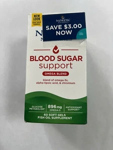 Nordic Naturals, Blood Sugar Support, Omega Blend, 60 Soft Gel EXP 02/27 - Picture 1 of 2