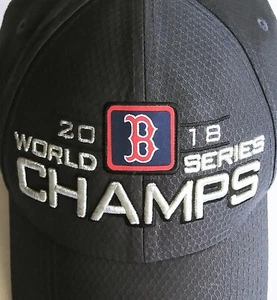 Boston Red Sox 2018 World Series Champ Baseball Hat Embroider Trophy Onfield MLB - Picture 1 of 9