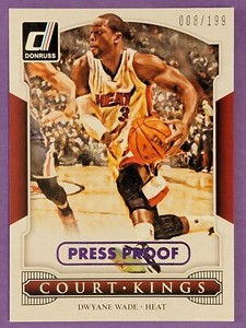 Dwyane Wade 2014-15 Donruss #8 Court Kings Purple Press Proof 008/199 Miami Heat