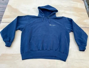 Pull homme Champion bleu à capuche avec poche vêtement athlétique authentique, taille XL - Photo 1/6