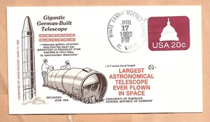 GIGANTESCO TELESCOPIO CONSTRUIDO EN ALEMÁN LANZAMIENTO POR ARIES JUN 17,1982 VIAJE ESPACIAL NASA - Imagen 1 de 1