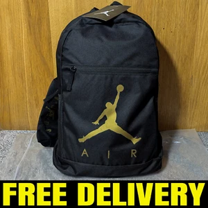 Nike Air Jordan Backpack Pencil Case School Laptop Bag Kids Black / Golden - Picture 1 of 8