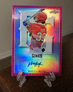 2020 Leaf Perfect Game Marcelo Mayer Pink 20/20 Auto Bookend 1/1 RARE SSP RC - Picture 1 of 5