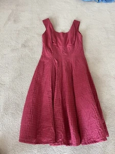 Vintage Suzy Perette early 50s Red Full skirt top stitched - Picture 1 of 13