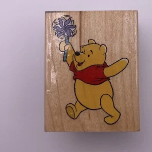 Pinwheel Pooh~Disney~Rubber Stamp~Wood~RARE!~1.5"X2"~All Night Media #997-E10 - Picture 1 of 9