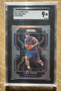 2021-22 PRIZM LUKA GARZA SILVER PRIZM SGC 9 MINT DETROIT PISTONS