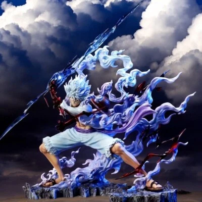 One Piece Sun God Five Gear Nika Lightning Luffy Anime Figure Model Statue - Image 1 of 4