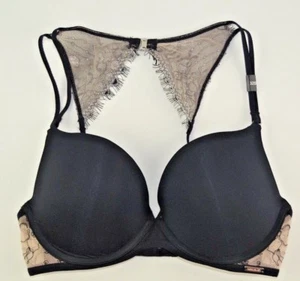 Reggiseno push up senza cuciture omnia svelato 32D nero con pizzo - Foto 1 di 8