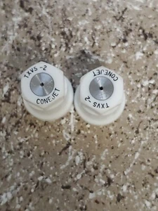 lot of 2 Tee-Jet® Hollow Cone Spray Nozzle - White - Picture 1 of 4
