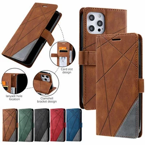 For iPhone 15 14 13 12Pro Max 11 XR Magnetic Leather Case Card Wallet Flip Cover - Picture 1 of 32