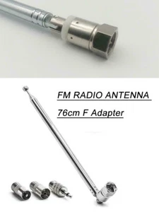 75 Ohm W/TV /3.5 Adapter F Type Telescopic Aerial Antenna For Bose Wave Radio FM - Picture 1 of 12