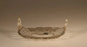 Vintage Vidrio Vikingo Janice Caramelo Original Imperio Vidrio Plata Superposición Etiqueta - Imagen 1 de 5