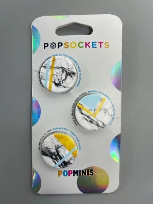 PopSockets PopMinis Grip Holder for Phones and Tablets - Marble Glam (Pack of 3) - Image 1 of 2