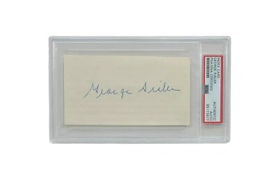 George Sisler Rare Signed Encapsulated Index Card PSA/DNA Hall Of Famer Baseball - Image 1 of 3