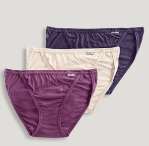 Women Jockey 3-Pack String Bikinis (Plum Heather) 100% Cotton Comfort Underwear - Picture 1 of 4