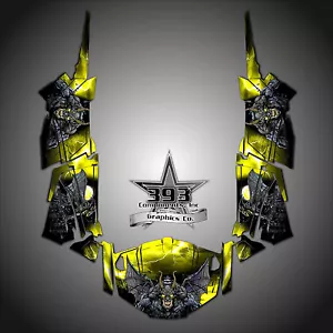 Calcomanía envolvente de gráficos Polaris RZR 4 1000 XP con insertos de puerta OEM amarillo guardián - Imagen 1 de 1