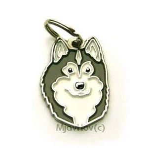 Dog name ID Tag, Alaskan malamute, Personalized, Engraved, Handmade, Charm - Picture 1 of 12