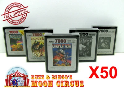 50x FUNDA CAJA PROTECTORA DE PLÁSTICO TRANSPARENTE PARA CARTUCHOS DE JUEGO ATARI 7800 Foto 1 de 4