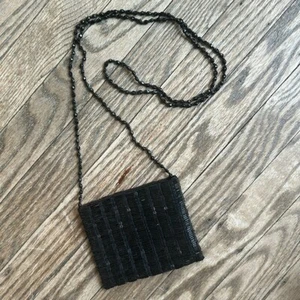 Moyna small Black Glass Beaded Purse. EUC - Picture 1 of 4