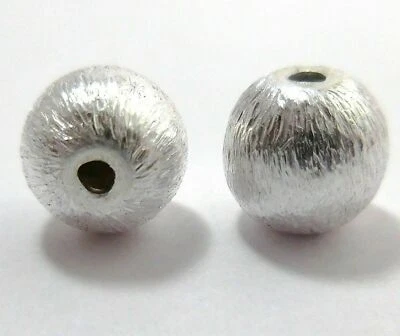 1 PCS 20MM SPACER BRUSHED BALL BEADS STERLING SILVER PLATED HEC-718 - Image 1 of 4