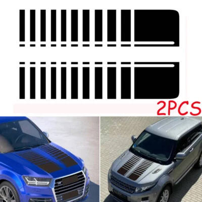 Black Vinyl Stripe Decal Graphic Sticker For Body Hood Car Truck Accessories  - Image 1 of 4