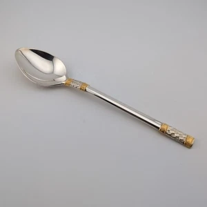 Wallace Golden Aegean Weave Sterling Silver Oval Soup Spoon - 7 1/4" - Picture 1 of 3