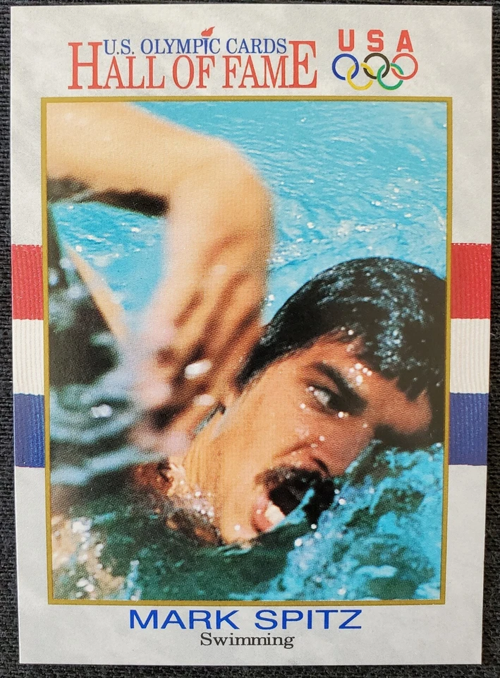 1991 Mark Spitz Juegos Olímpicos de Estados Unidos Oro 1968 Ciudad de México + 1972 Munich Impel Card #2 Foto 1 de 4