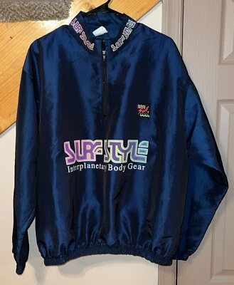 Vintage 90s Surf Style One Size Monochromatic Half 1/4 Zip Pullover Jacket USA - Image 1 of 4