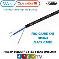 Van Damme Pro Grade Classic XKE 1 Pair Install Cable 100m Reel in Black
