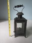 antique  oelbrenner Skaters  type  kerosene   oil lamp with beveled glass door