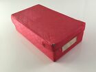 Vintage Storage Box 1950s 60s Very Rare Pink Soft Vinyl Plastic Label Case Retro