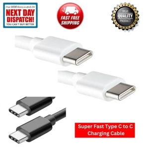 Type C to C Cable Fast Charger Cable Lead Type C Ipad Macbook Laptop Phone PD UK - Picture 1 of 8