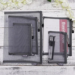  5pcs graues bewegliches Büro-Briefpapier-Beutel-Ineinander greifen-mit - Bild 1 von 17