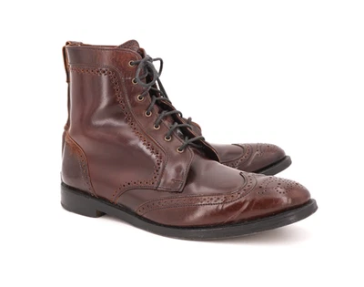 $845 | BOTA DERBY ALLEN EDMONDS 13 B DALTON WING TIP BORGOÑA SHELL CORDOBESA Foto 1 de 4