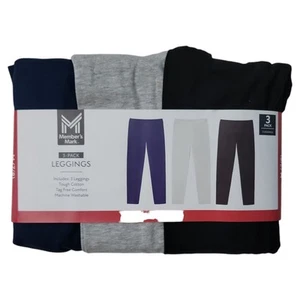 Member's Mark Girls 3-Pack Elastic Waistband Cotton Leggings - Picture 1 of 10