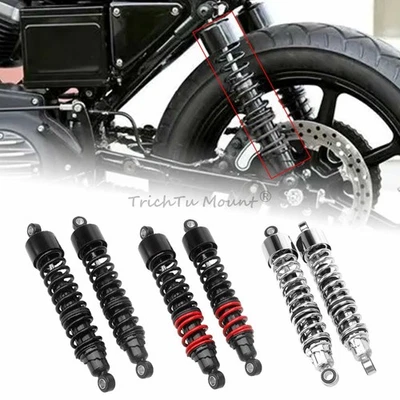 Pair Rear Shocks Absorbers For Harley Sportster Custom XL883C XL1200C 1998-2003 - Image 1 of 4